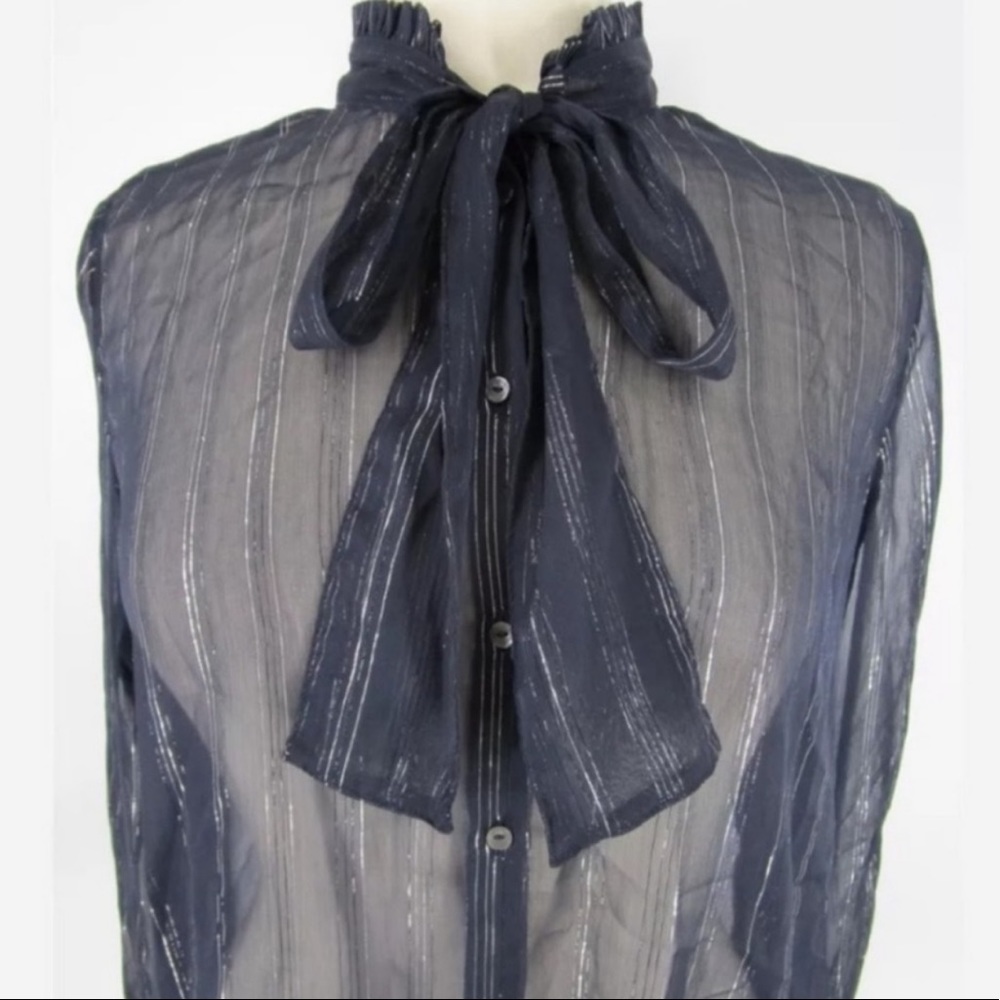 NWOT Scotch and Soda Madison Ruffled Ascot Blouse size medium
